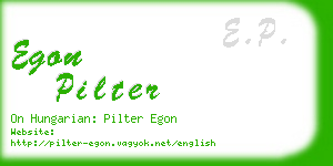 egon pilter business card